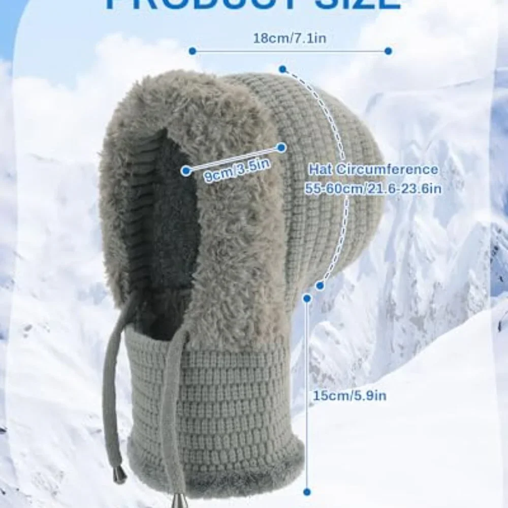 Thermal Windproof Balaclava Ski Mask Fleece Lined Winter Sports Essential - Picture 3 of 8